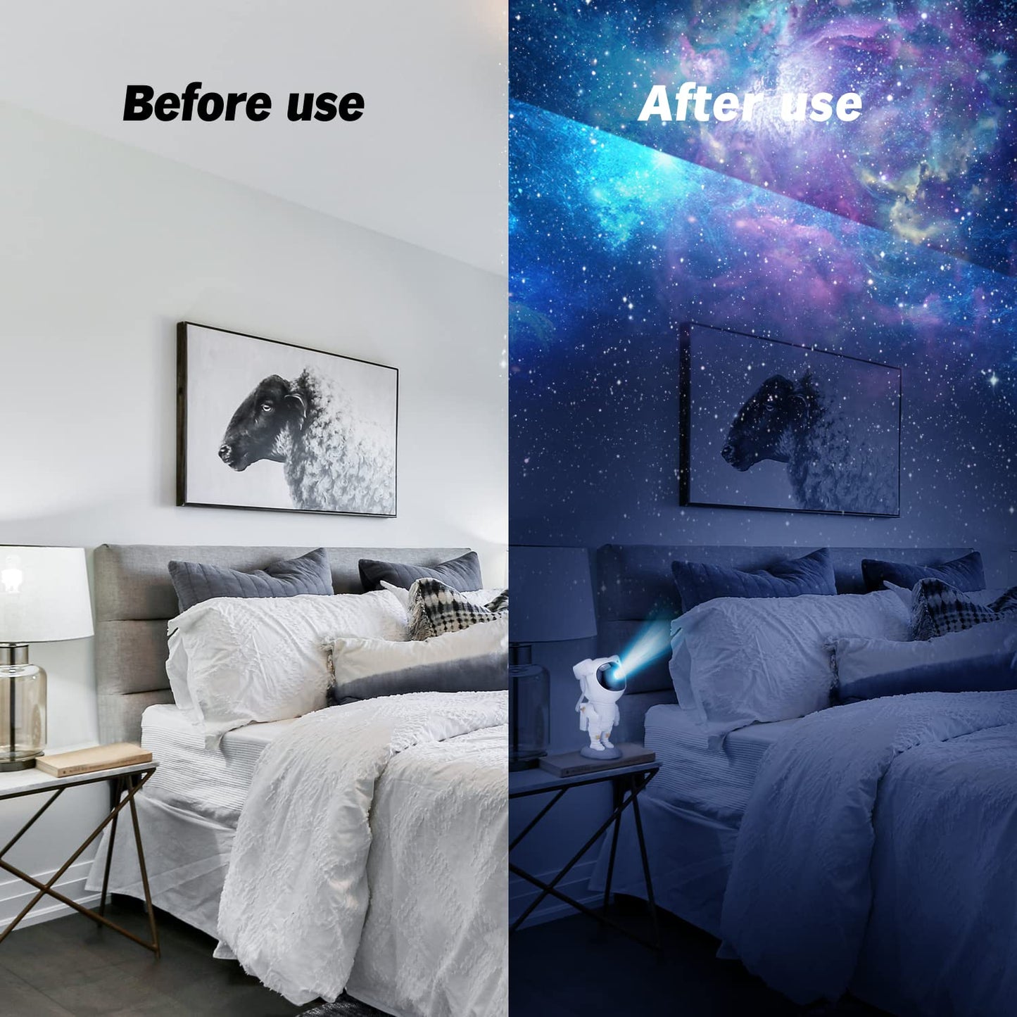 🌌Astronaut Galaxy Star Projector Lamp – Transform Your Room into a Space Galaxy